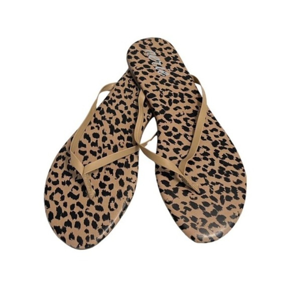 Aerie Cheetah Animal Print Flip Flop Sandals Size 9 Vacation Travel Beach Resort